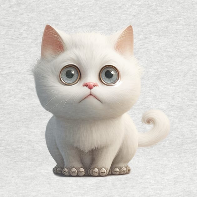 Cat Kitten Cute Adorable Humorous Illustration by Cubebox